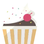 Cupcake Illustration SVG Icon